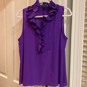 J. Crew Ruffle Blouse Large